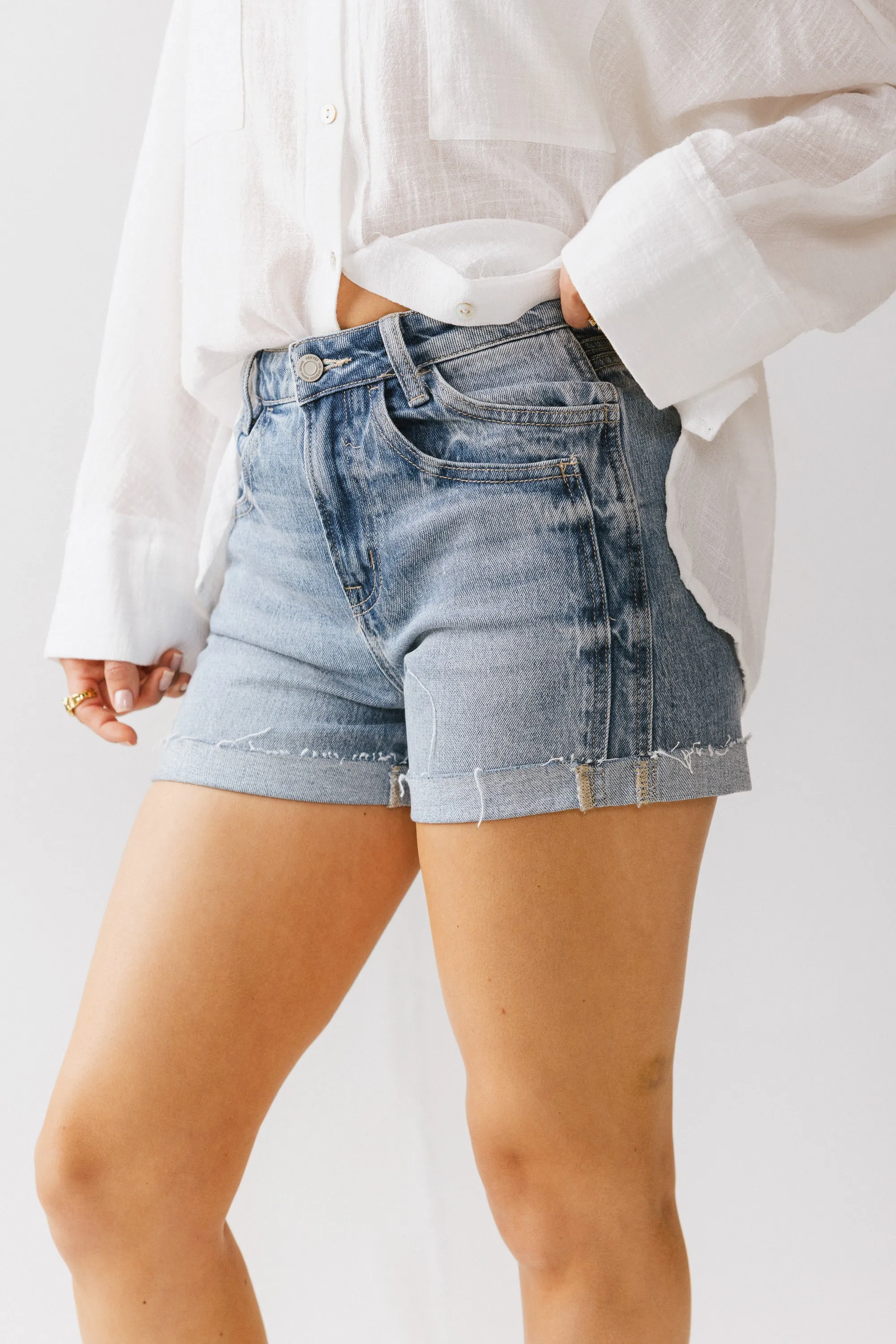 Jayla Denim Shorts sold by bohme