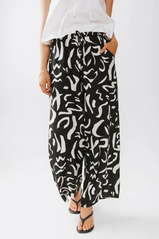Dylan Wide Leg Pants in Black sold by bohme