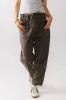 Rosie Tencel Loose Pants in Charcoal sold by bohme