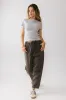 Rosie Tencel Loose Pants in Charcoal sold by bohme