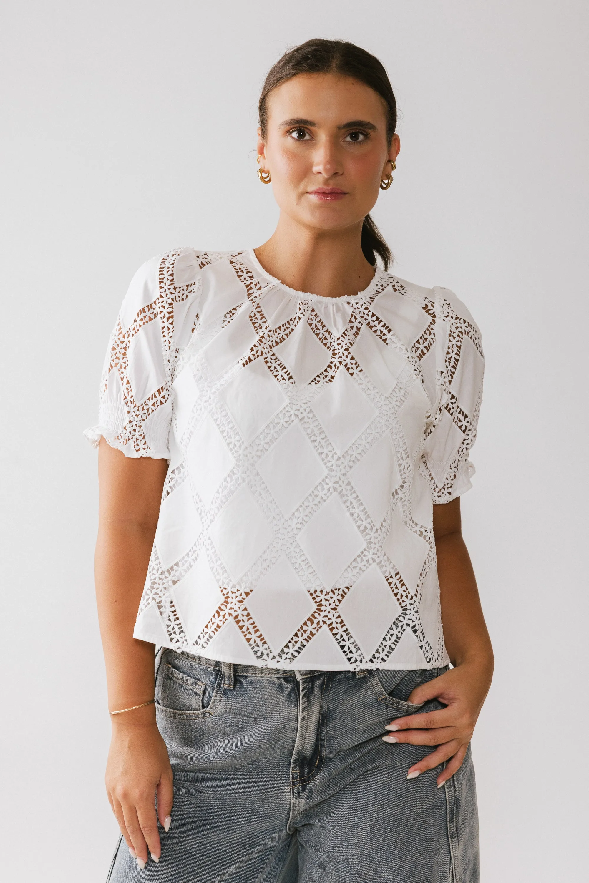 Noelle Loose Blouse in White - FINAL SALE sold by bohme product image thumbnail 4