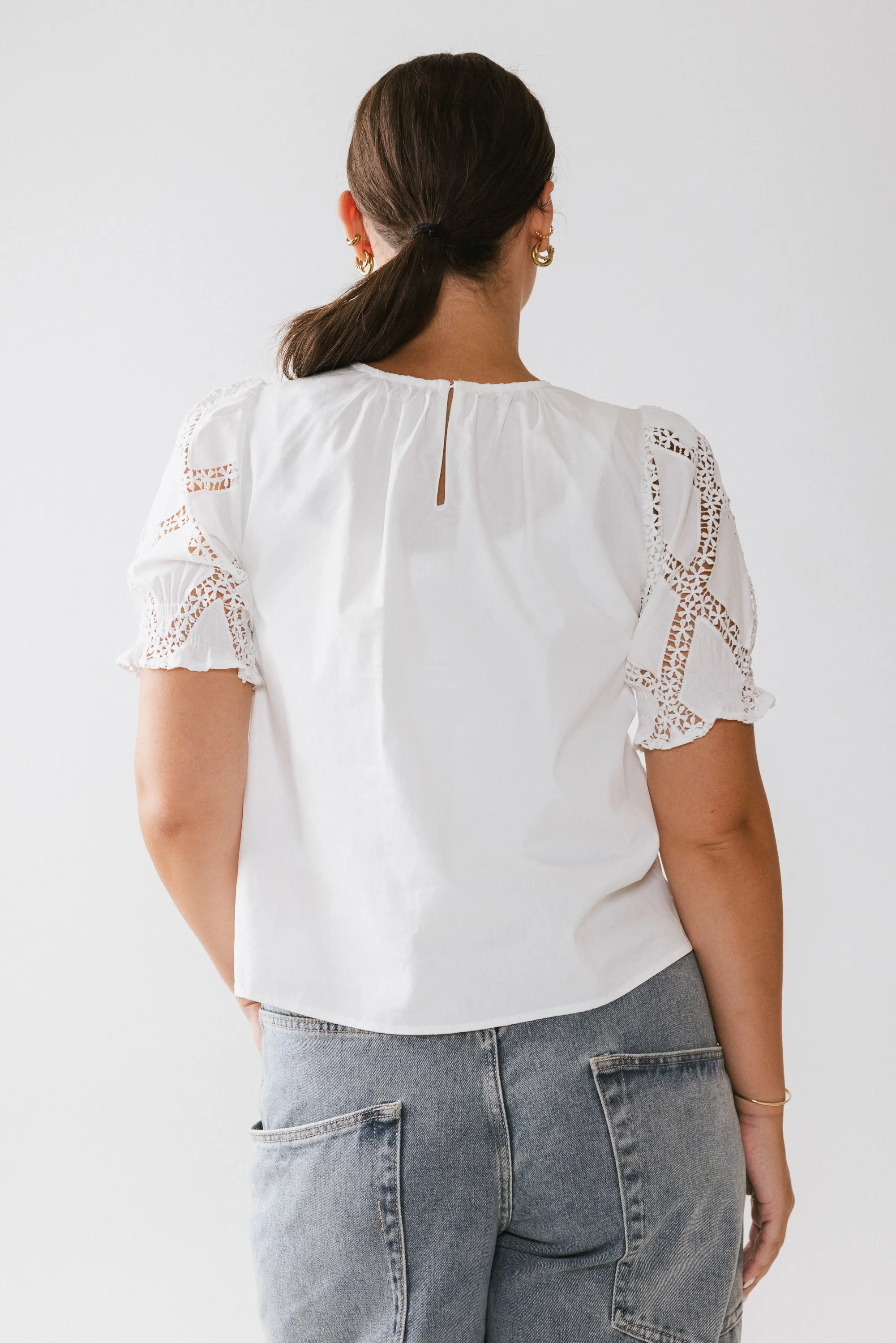 Noelle Loose Blouse in White - FINAL SALE sold by bohme product image thumbnail 3