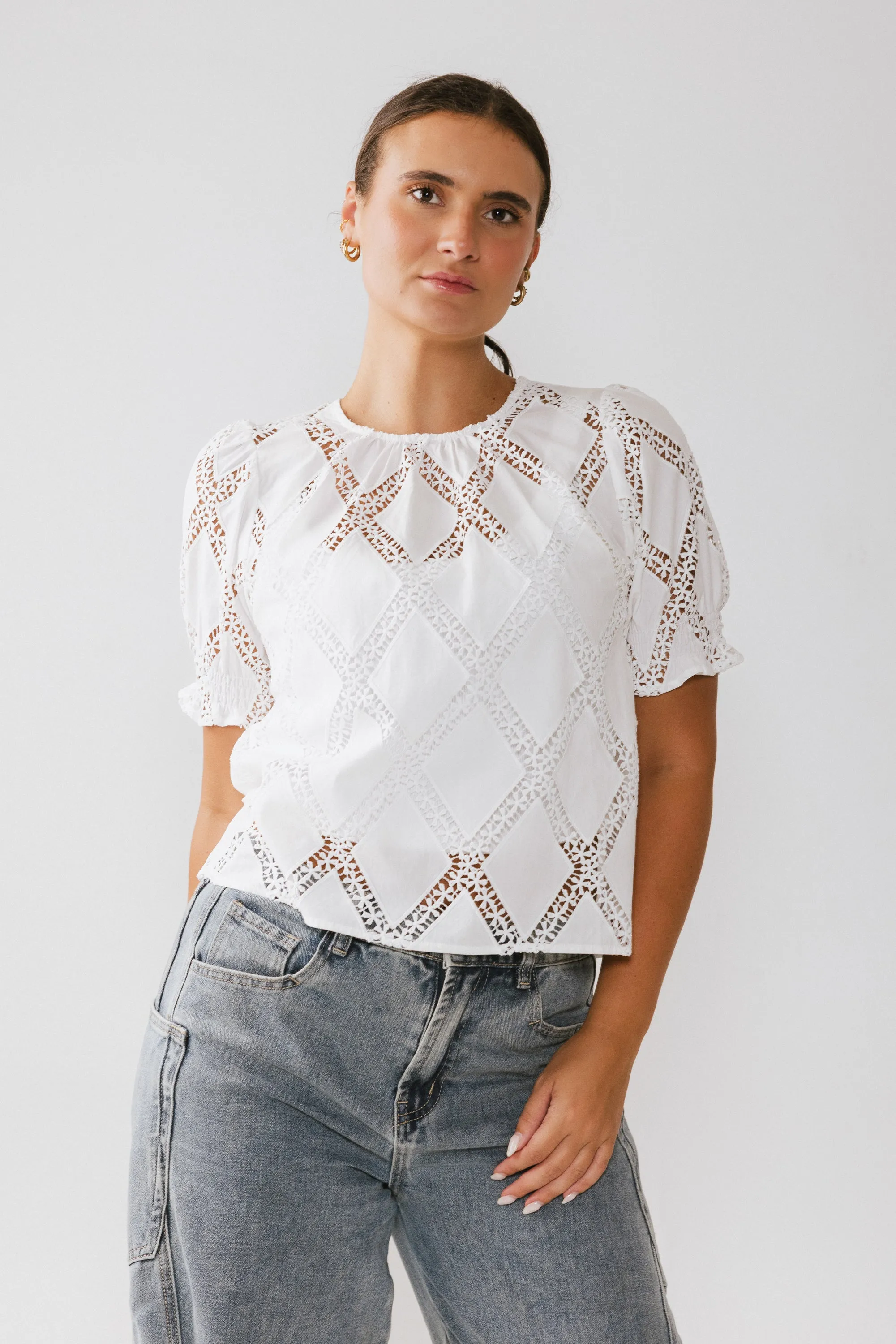 Noelle Loose Blouse in White - FINAL SALE sold by bohme product image thumbnail 2