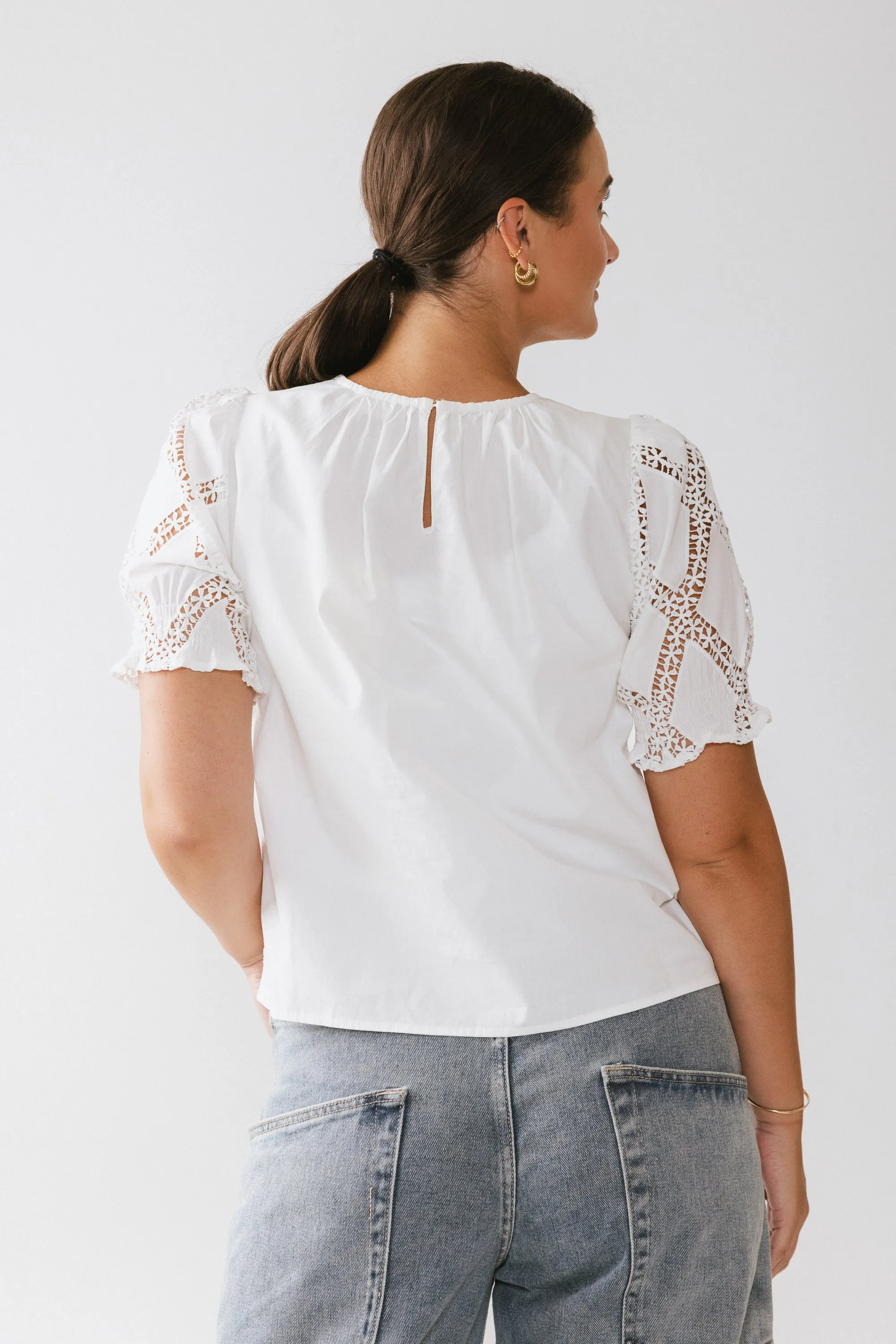 Noelle Loose Blouse in White - FINAL SALE sold by bohme product image thumbnail 5