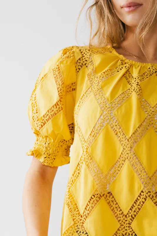 Noelle Loose Blouse in Yellow - FINAL SALE sold by bohme