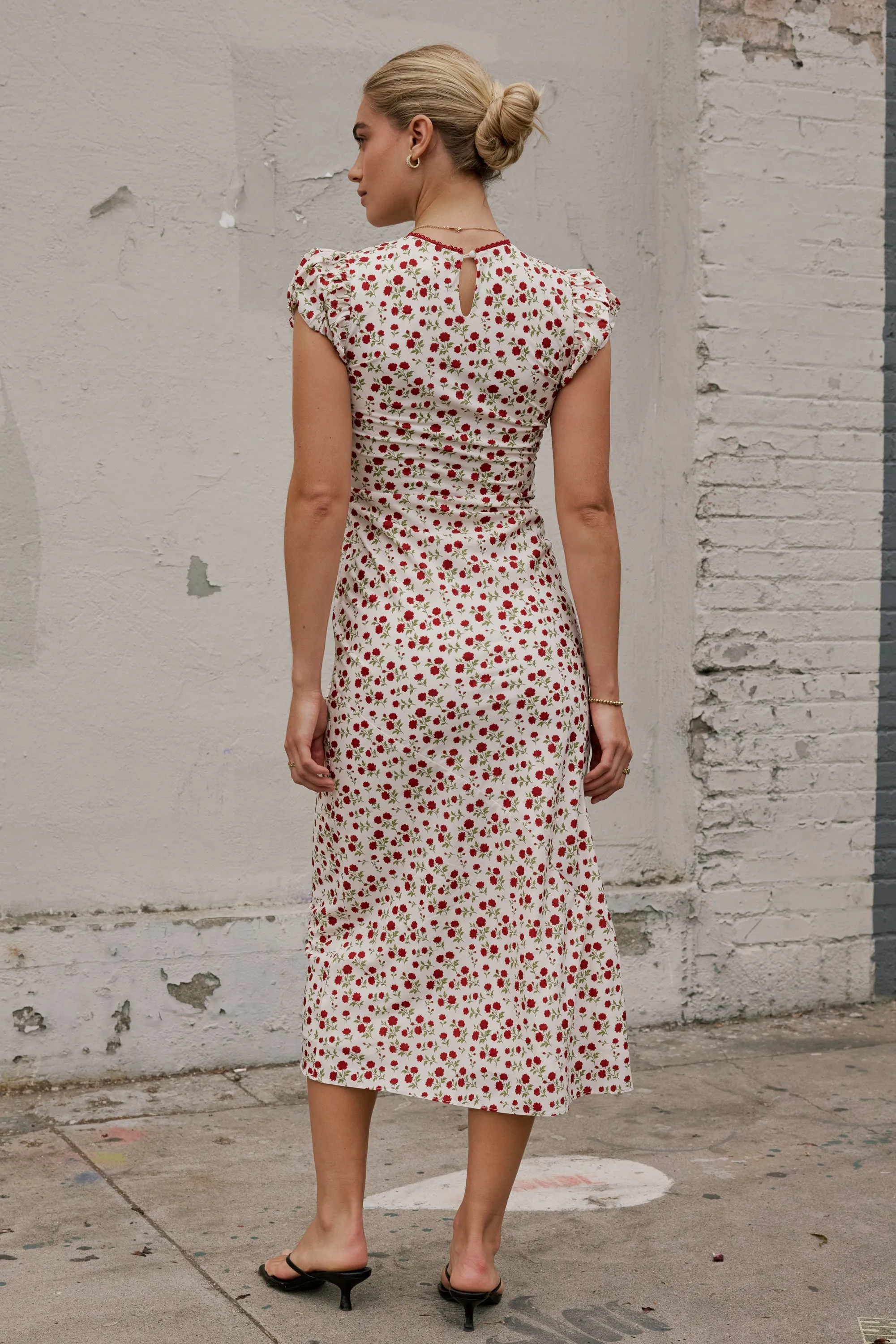 Ellianna Floral Maxi Dress in Cream sold by bohme product image thumbnail 5