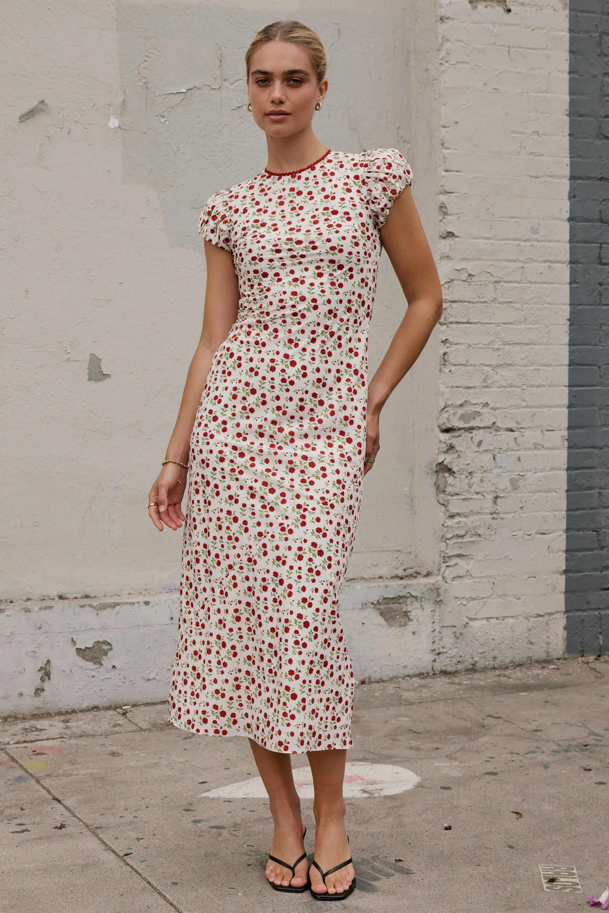 Ellianna Floral Maxi Dress in Cream sold by bohme product image thumbnail 4
