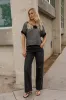 Saige Contrast Sweater in Black sold by bohme