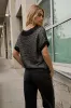 Saige Contrast Sweater in Black sold by bohme