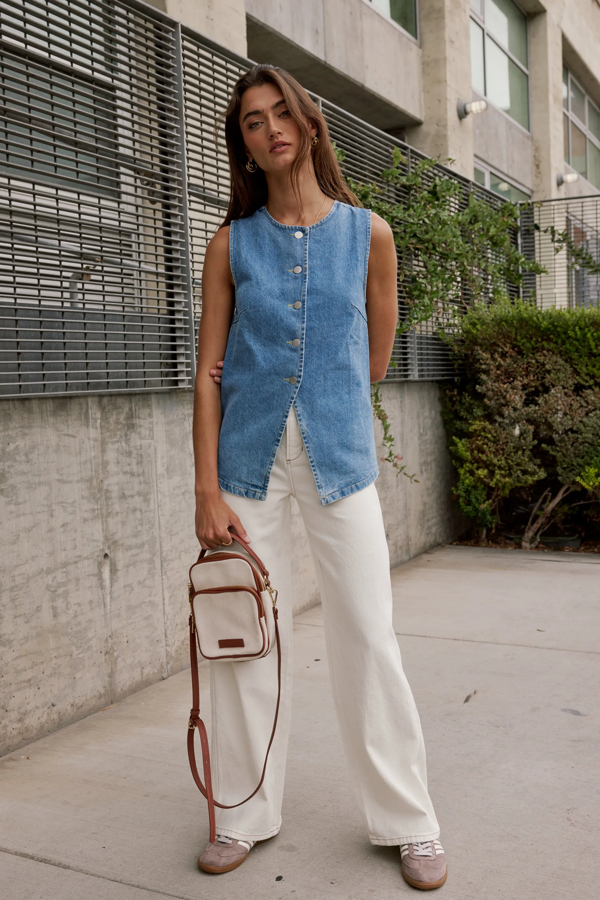 Lyra Denim Vest sold by bohme