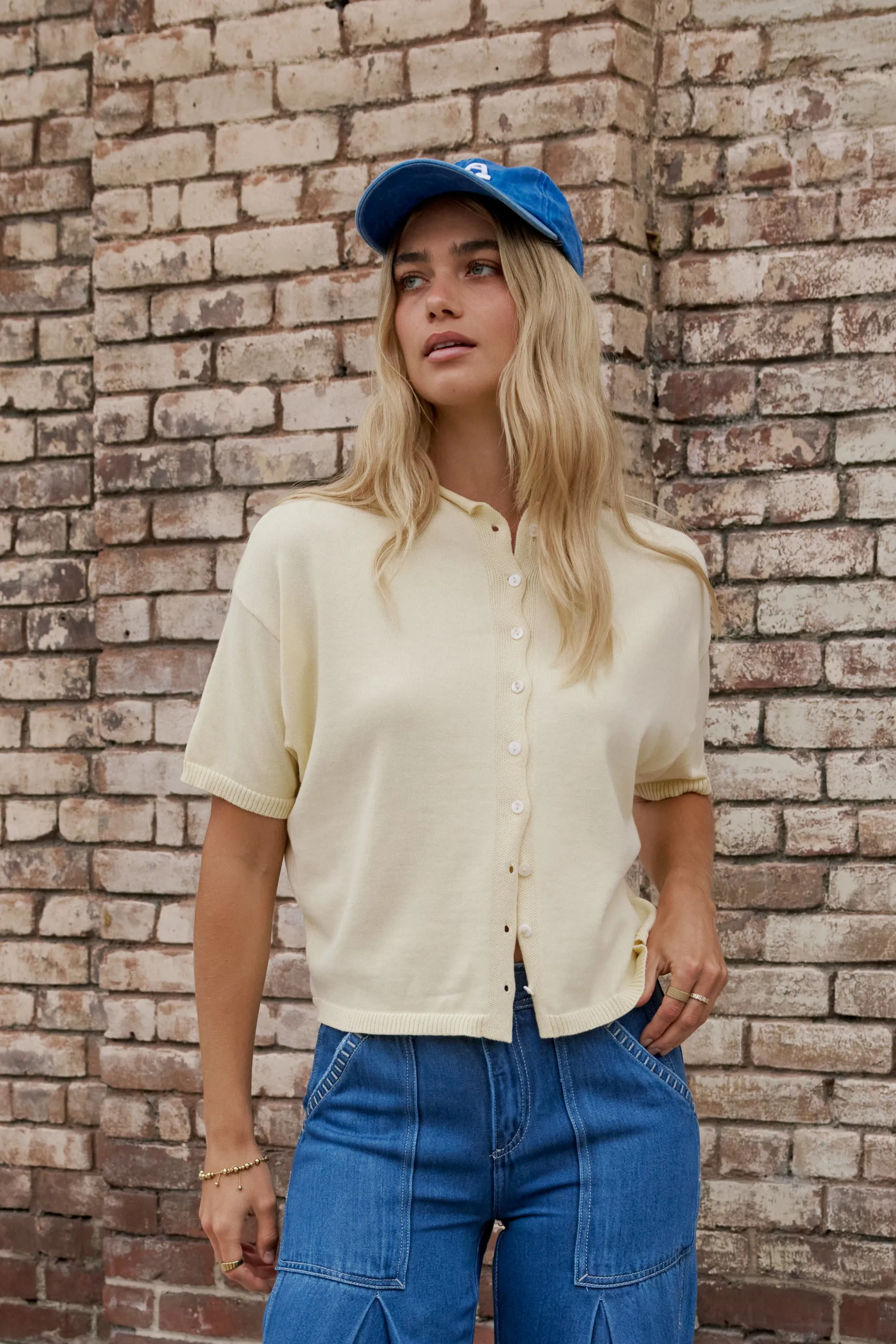 Camila Sweater in Butter Yellow sold by bohme