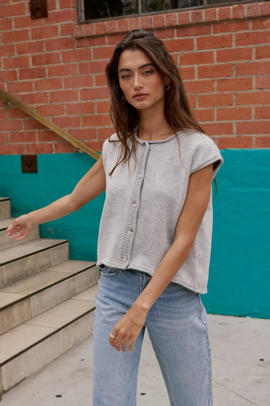 Paige Knit Sweater in Grey sold by bohme