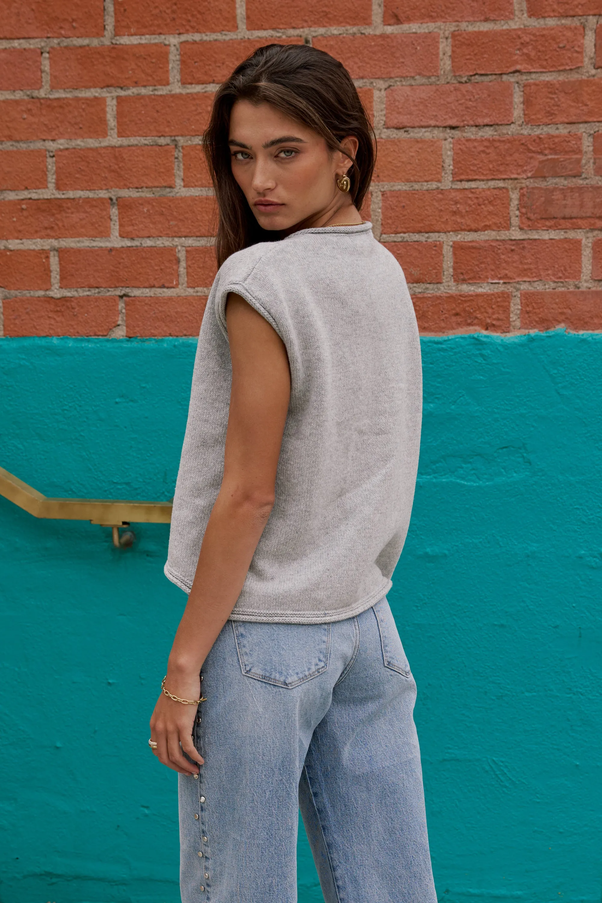 Paige Knit Sweater in Grey sold by bohme product image thumbnail 2