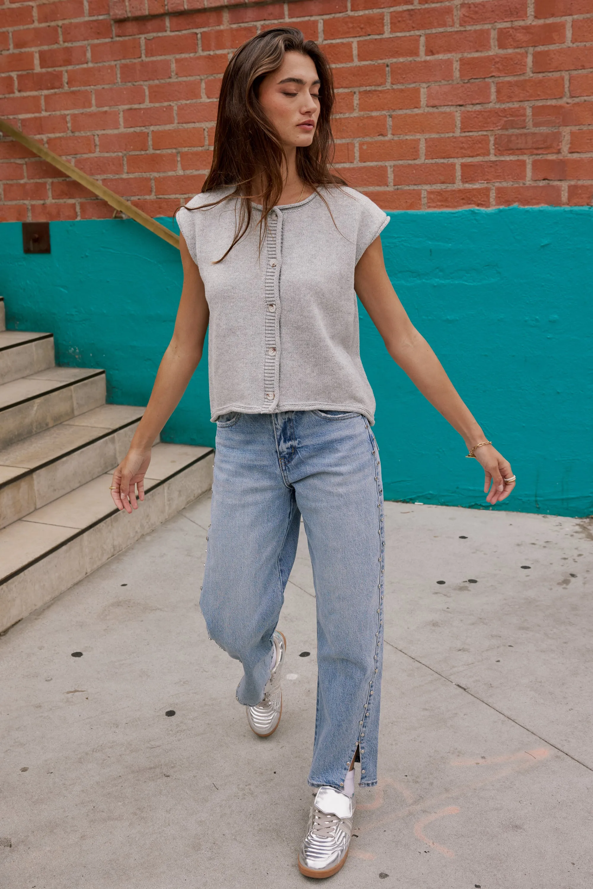 Paige Knit Sweater in Grey sold by bohme product image thumbnail 3