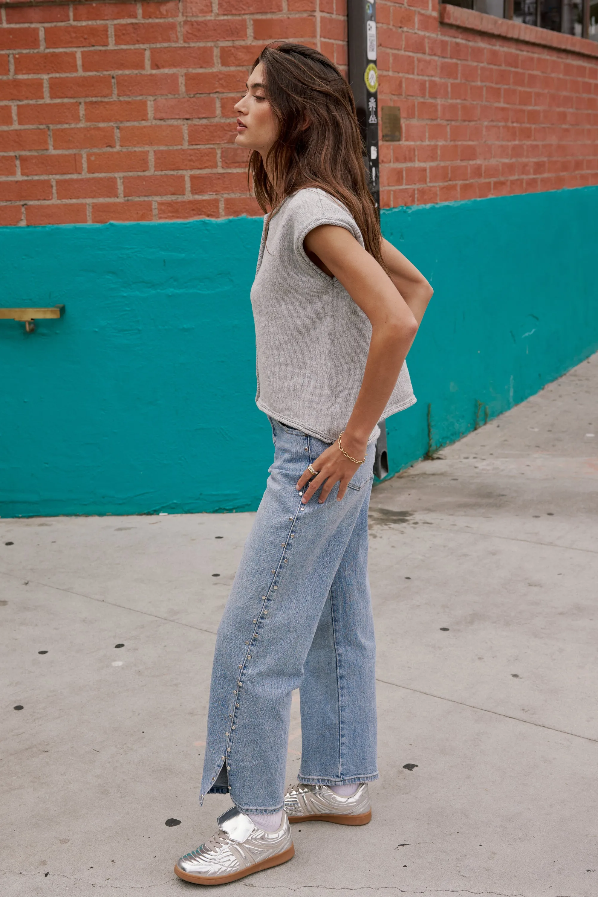 Paige Knit Sweater in Grey sold by bohme product image thumbnail 4