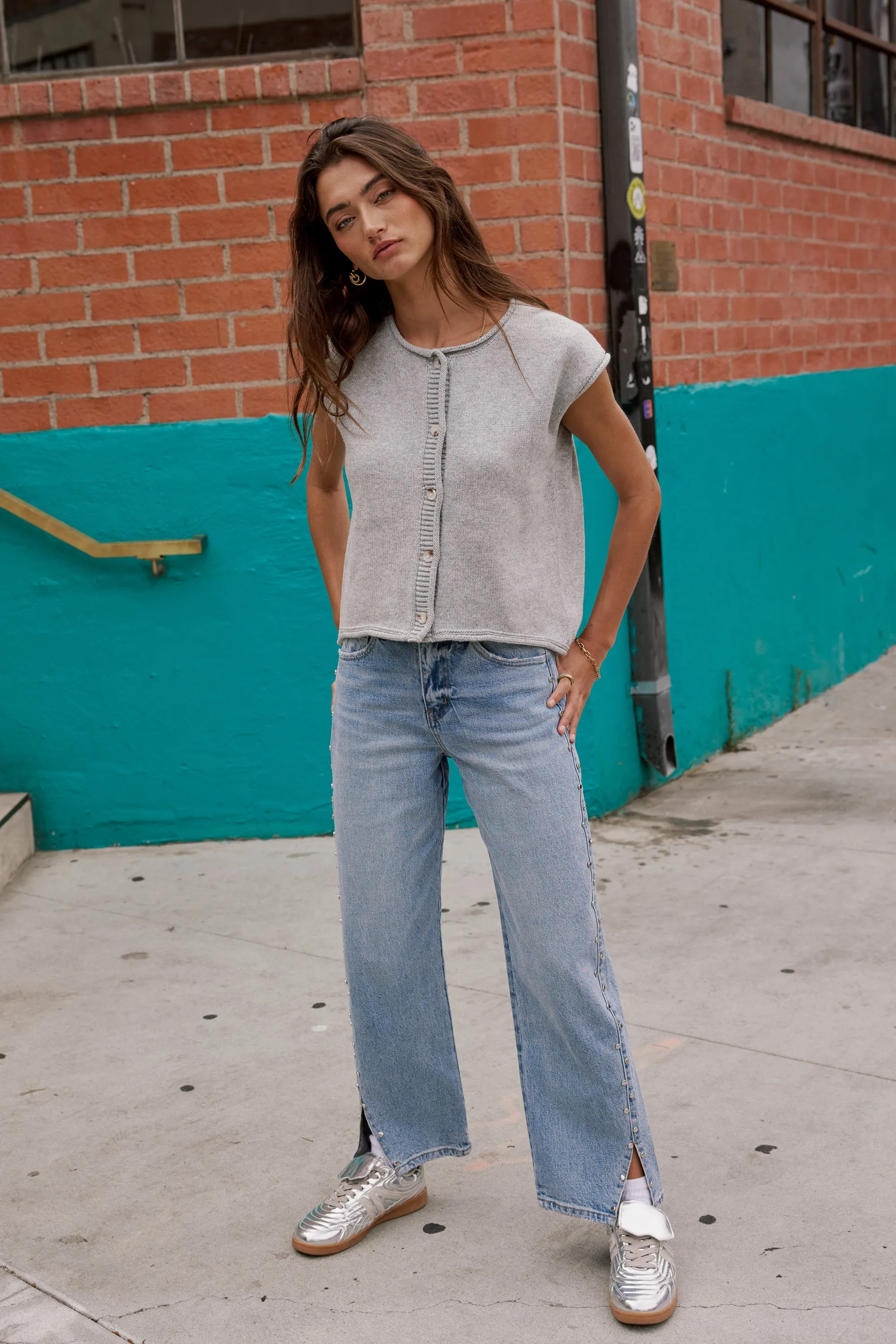 Paige Knit Sweater in Grey sold by bohme product image thumbnail 5