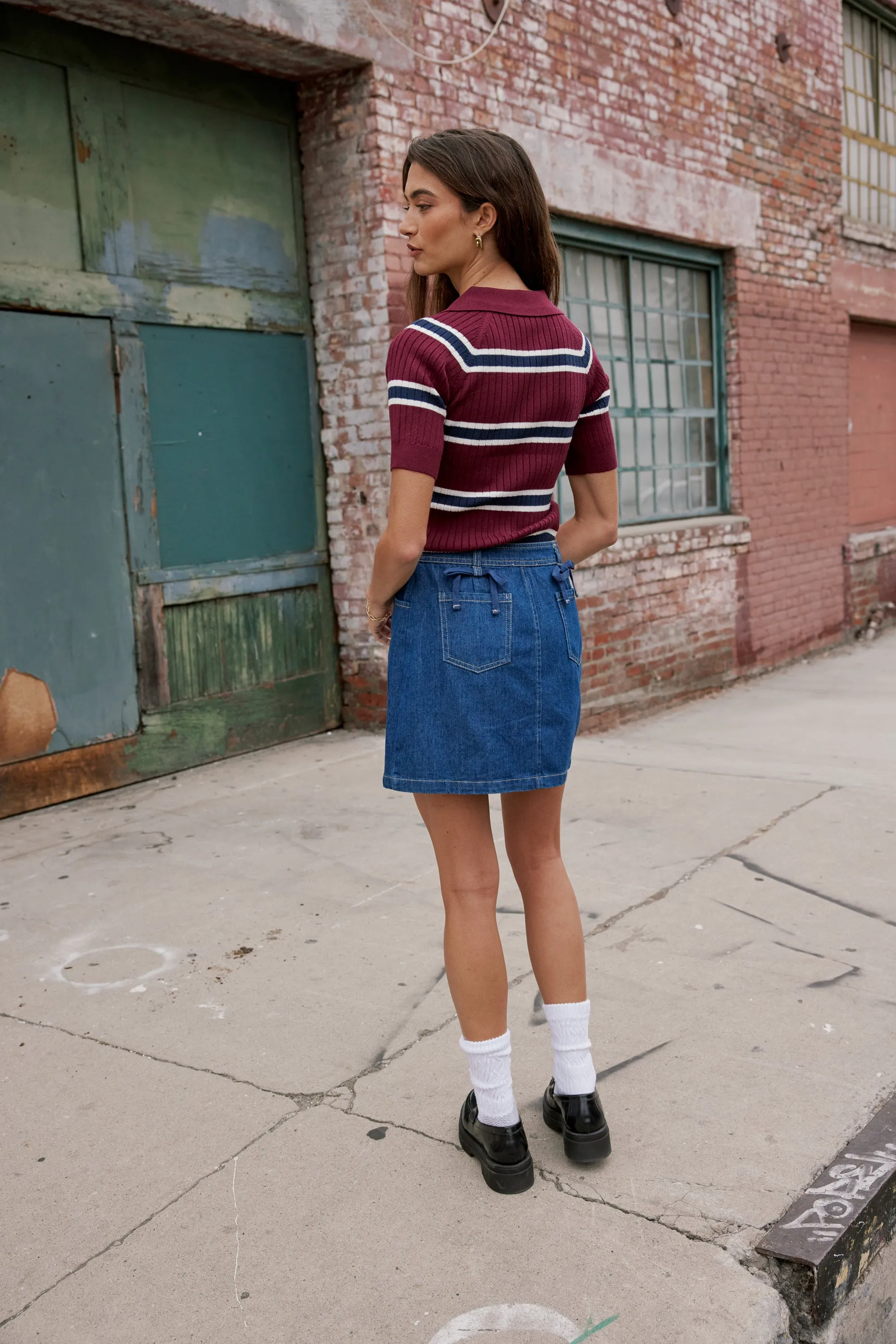 Saylor Denim Mini Skirt sold by bohme product image thumbnail 5