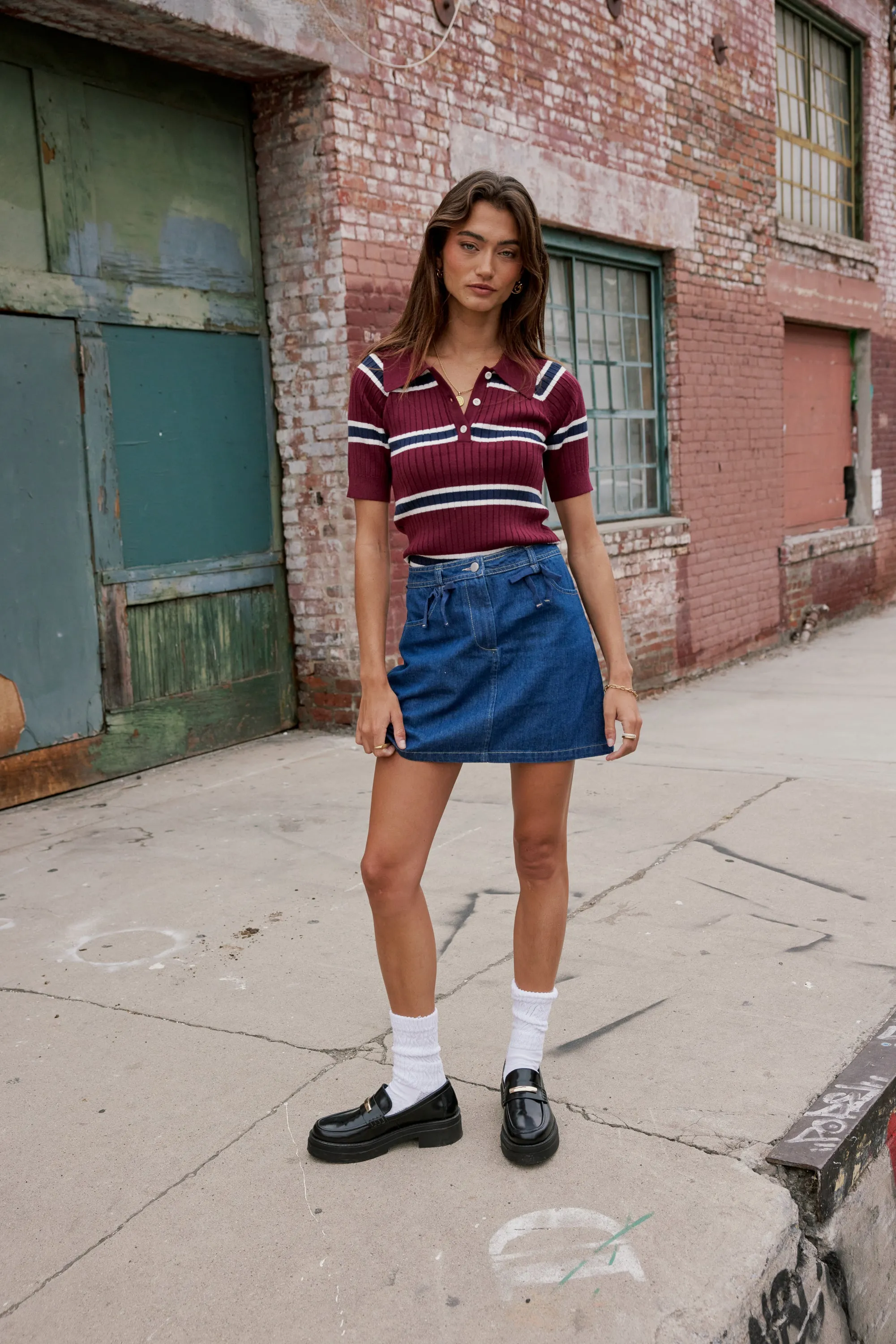 Saylor Denim Mini Skirt sold by bohme product image thumbnail 2