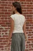 Taylor Ruffle Blouse in Natural sold by bohme