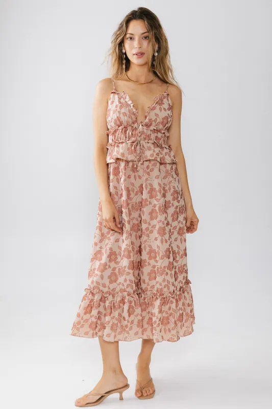Francis Floral Midi Dress sold by bohme