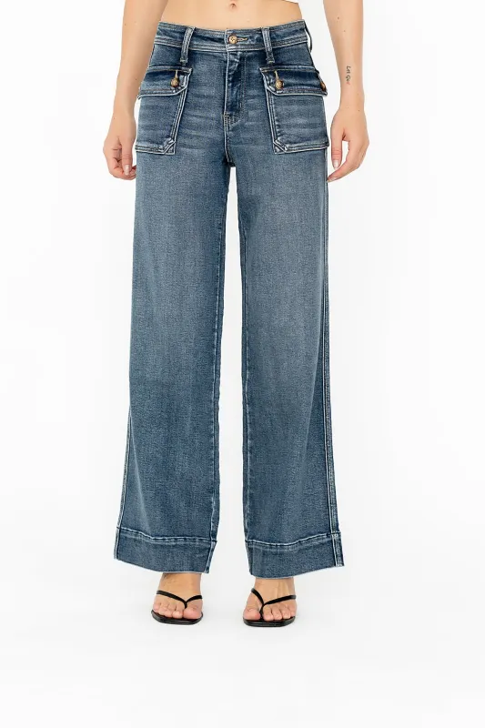 Cora Wide Leg Jeans sold by bohme