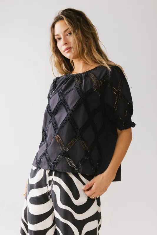 Noelle Loose Blouse in Navy - FINAL SALE sold by bohme