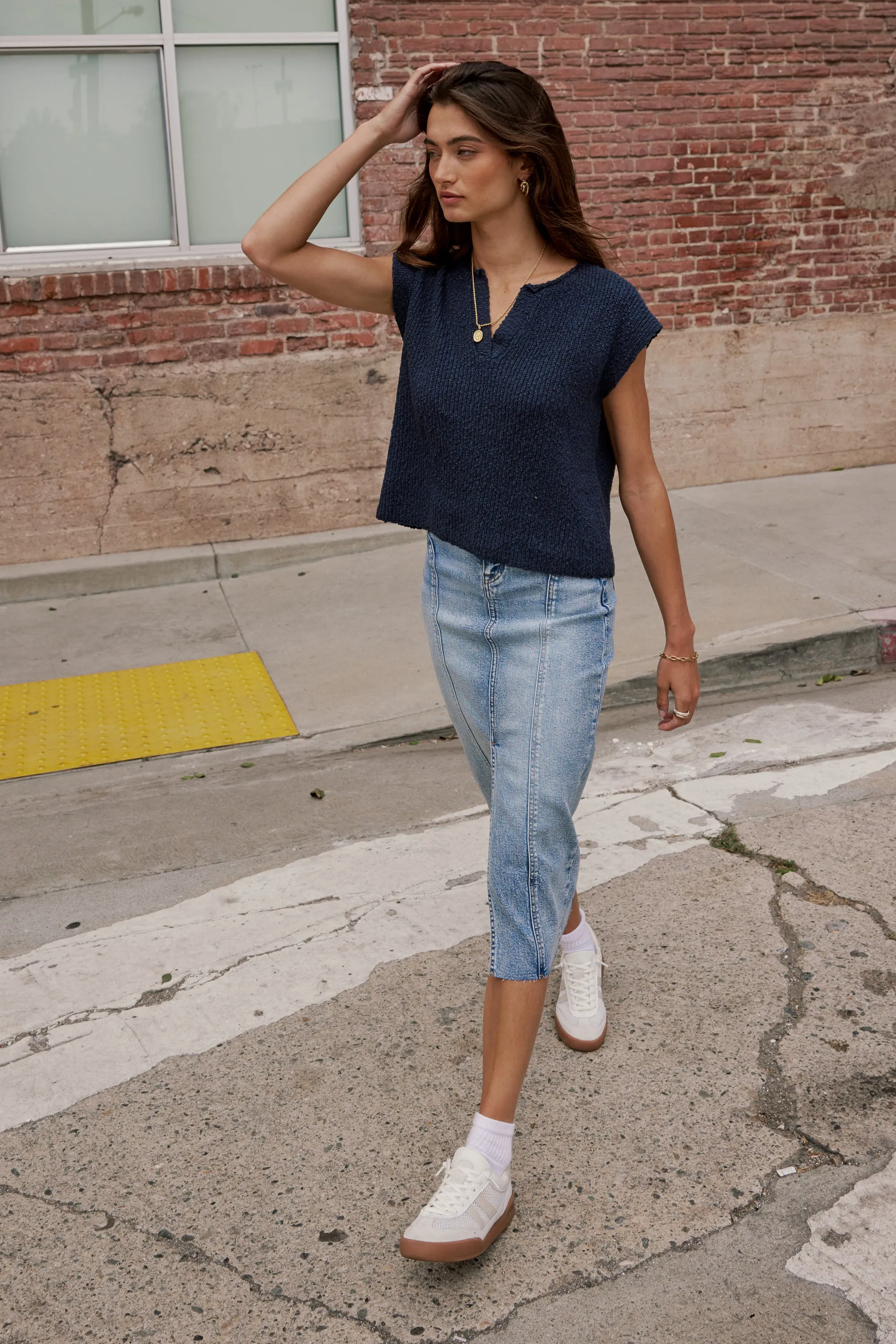 Aylin Sweater in Navy - FINAL SALE sold by bohme product image thumbnail 5