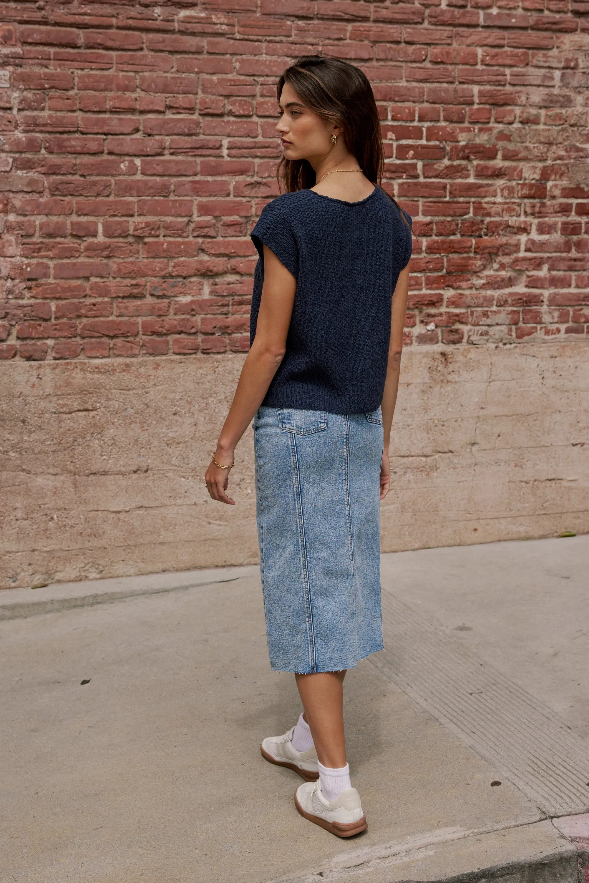 Aylin Sweater in Navy - FINAL SALE sold by bohme product image thumbnail 4