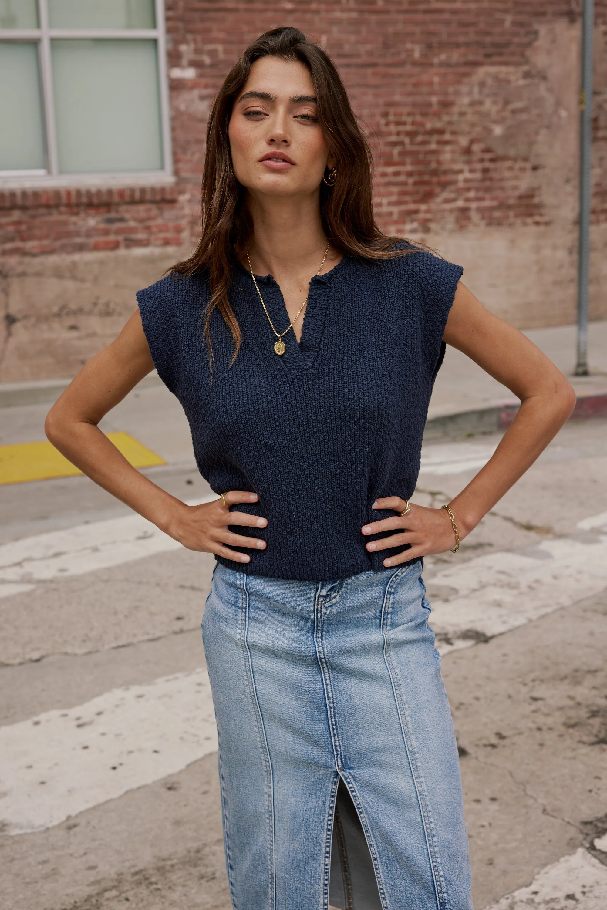 Aylin Sweater in Navy - FINAL SALE sold by bohme product image thumbnail 3