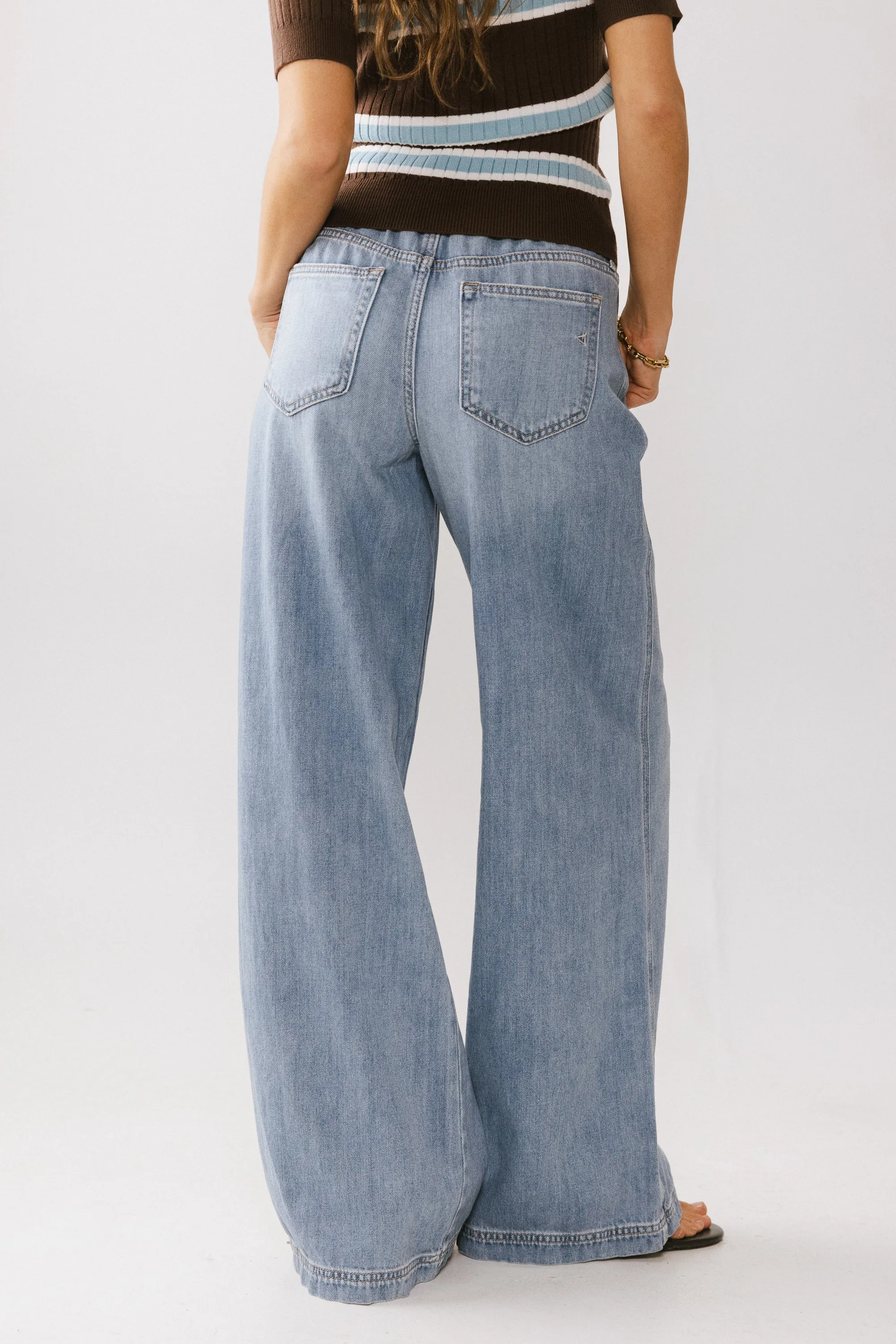Eva Drawstring Wide Leg Jeans - FINAL SALE sold by bohme product image thumbnail 2