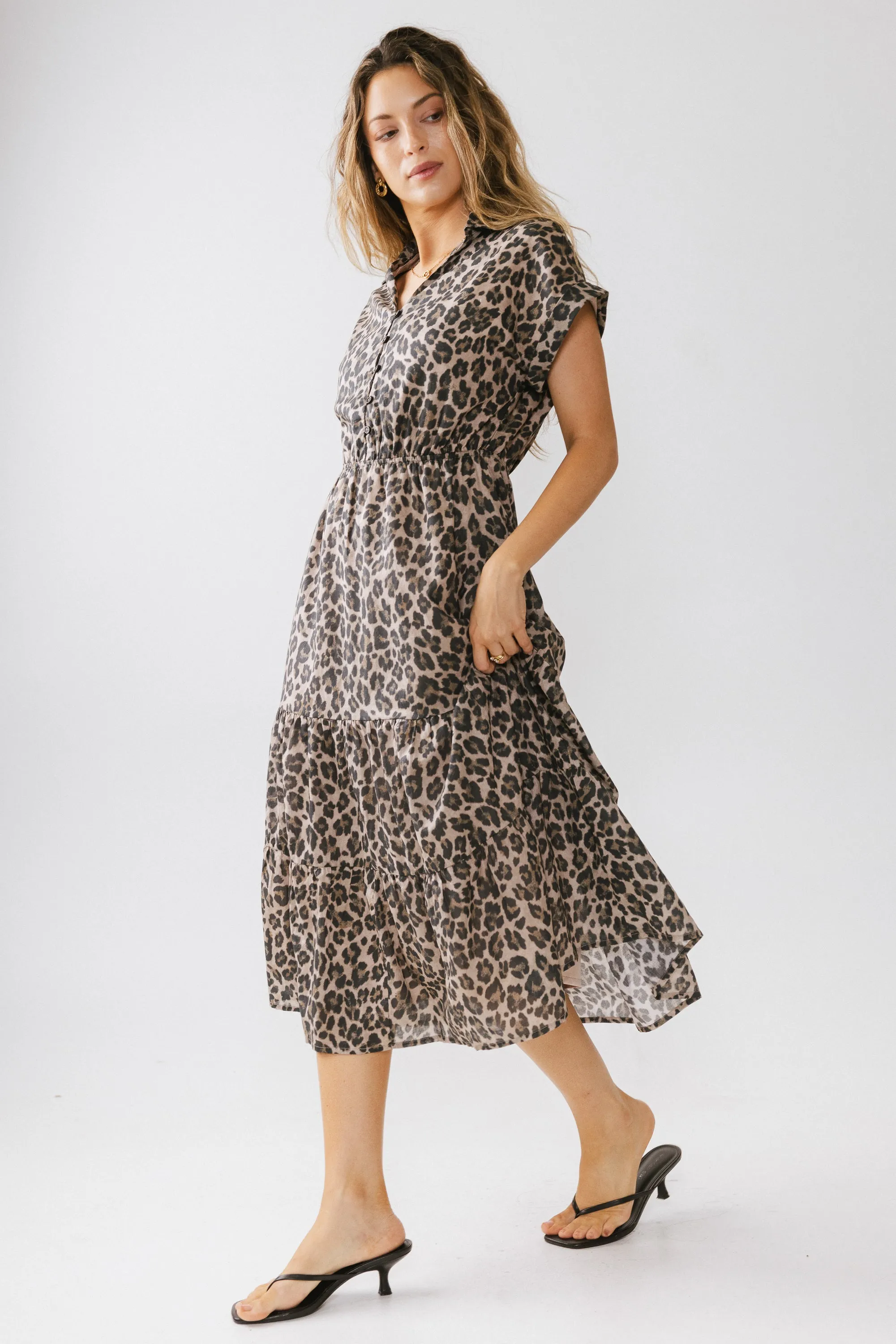 Ayda Leopard Midi Dress sold by bohme product image thumbnail 5