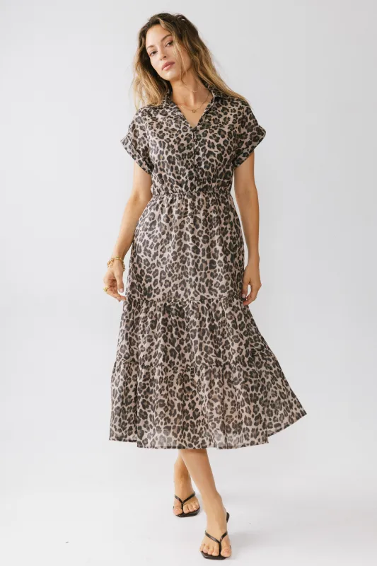 Ayda Leopard Midi Dress sold by bohme