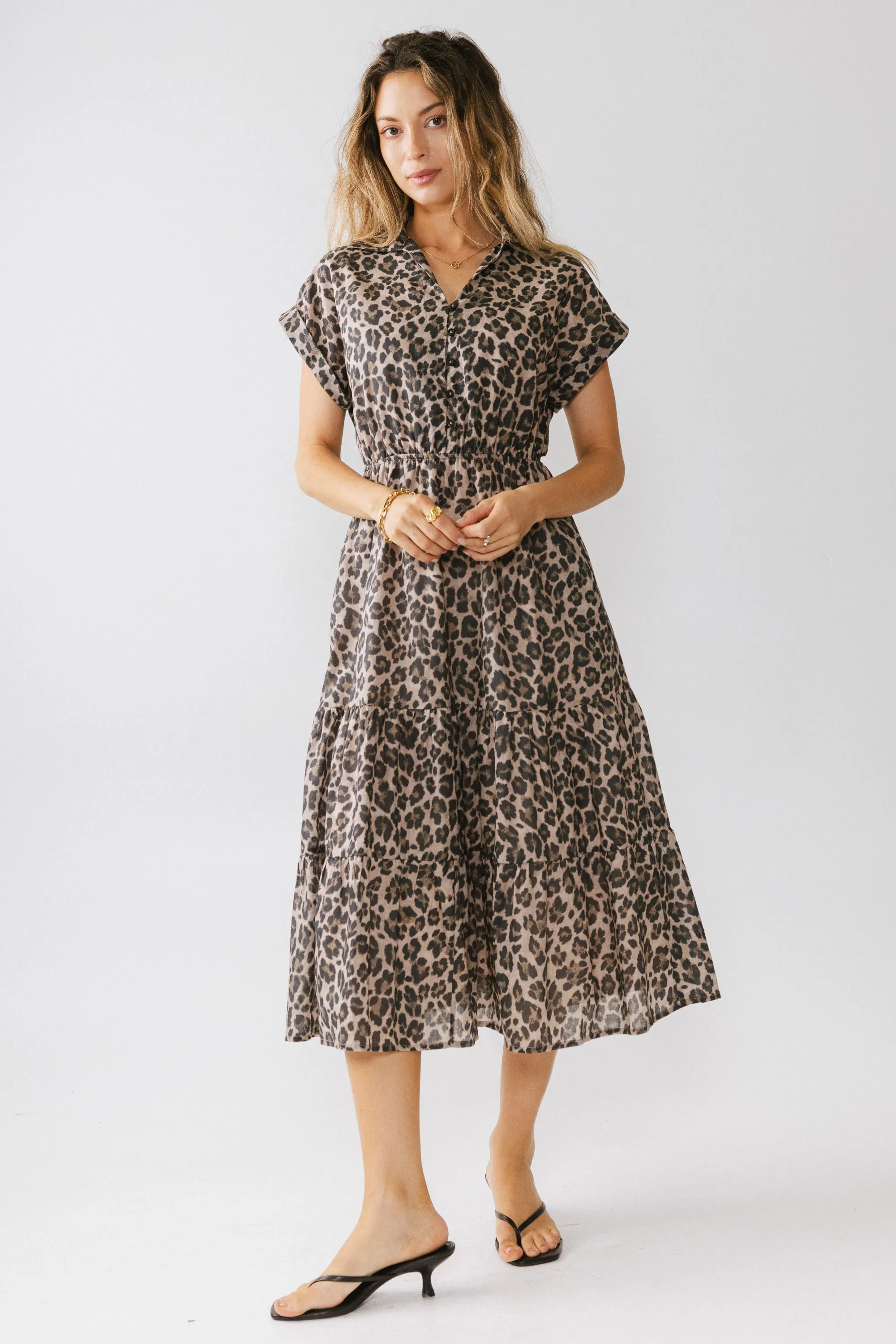 Ayda Leopard Midi Dress sold by bohme product image thumbnail 4