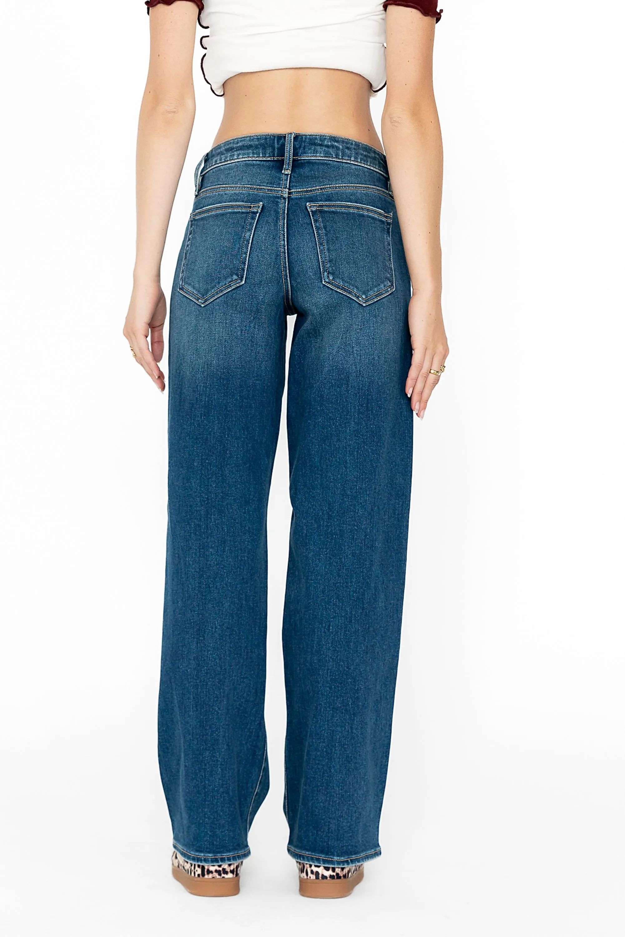 Sloane Wide Leg Jeans in Dark Wash sold by bohme product image thumbnail 3