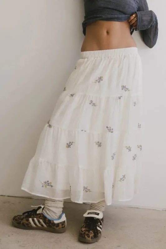 Bluebell Embroidered Midi Skirt - FINAL SALE sold by bohme