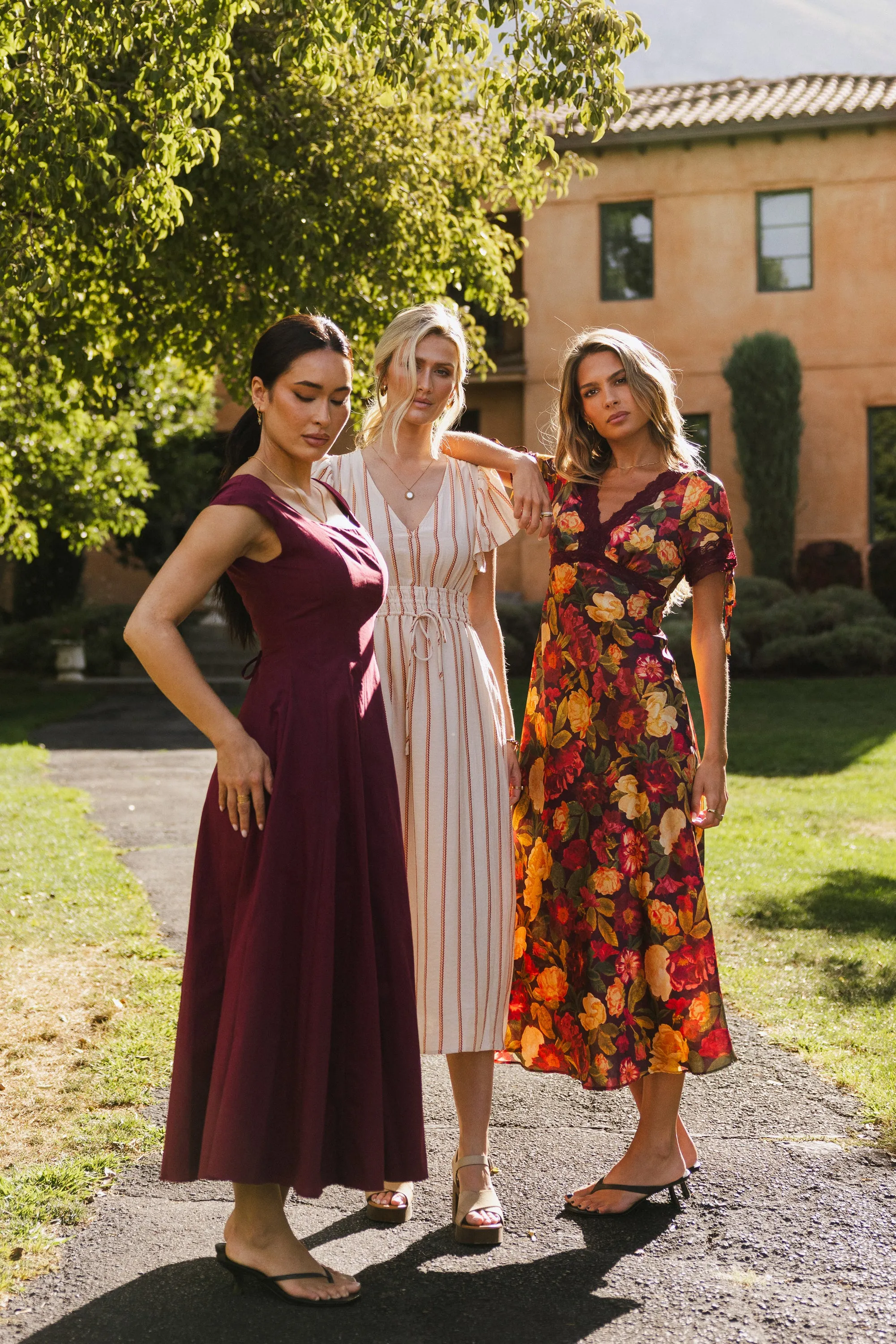 Colin Midi Dress in Burgundy - FINAL SALE sold by bohme product image thumbnail 2