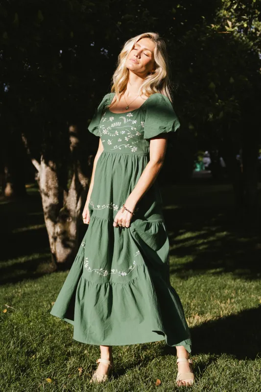 Wesley Tiered Maxi Dress sold by bohme