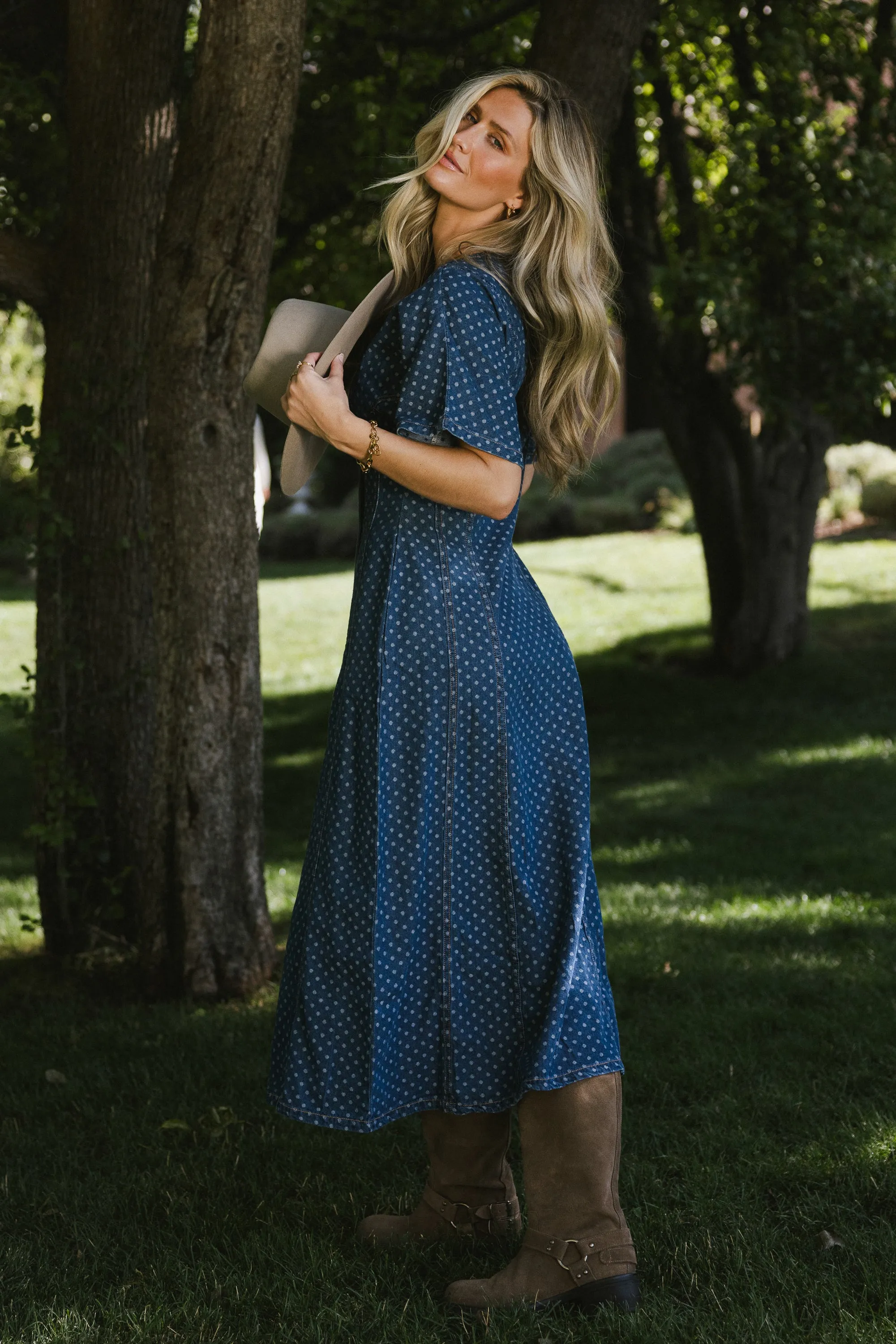 Otis Polka Dot Maxi Dress sold by bohme product image thumbnail 5