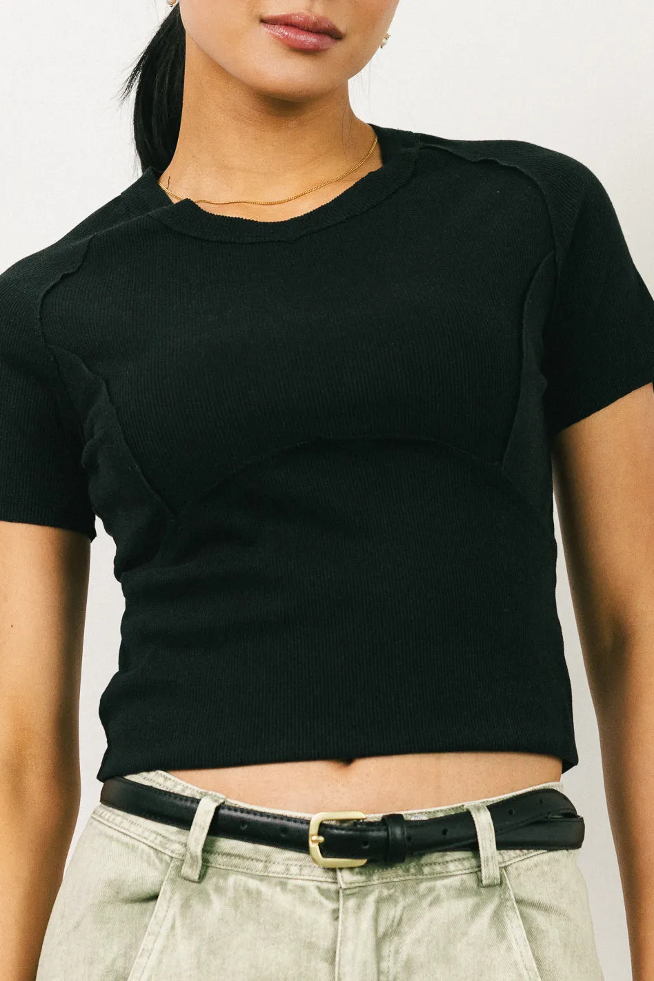 Tillie Reverse Seam Top in Black - FINAL SALE sold by bohme product image thumbnail 2