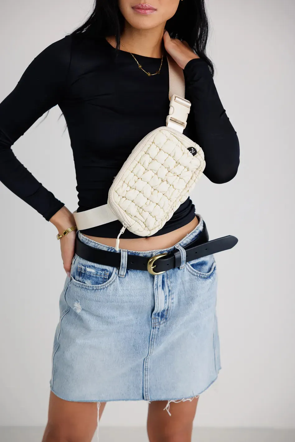Nylah Quilted Crossbody in Beige - FINAL SALE sold by bohme product image thumbnail 2