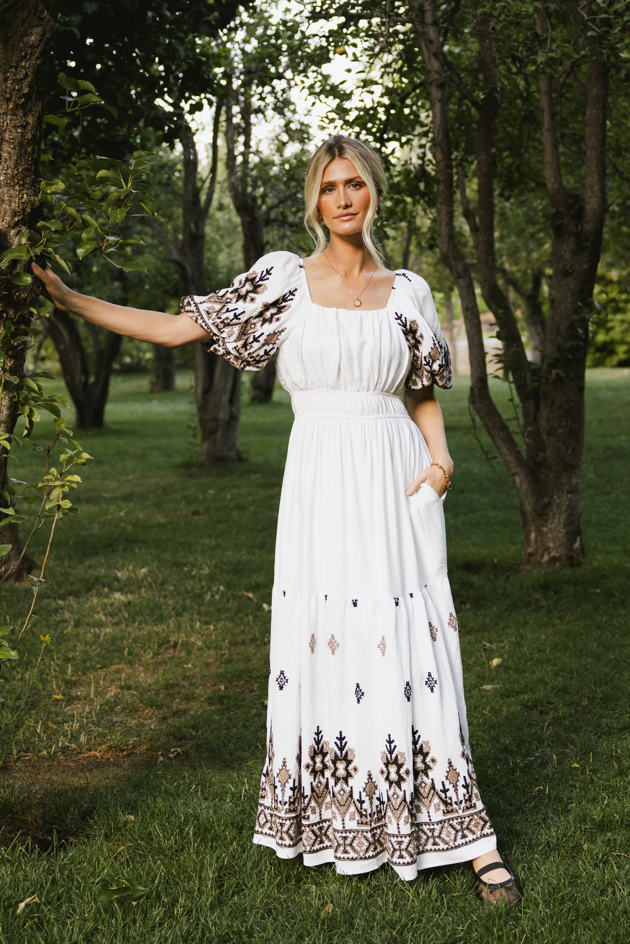 Alder Embroidered Maxi Dress - FINAL SALE sold by bohme product image thumbnail 2