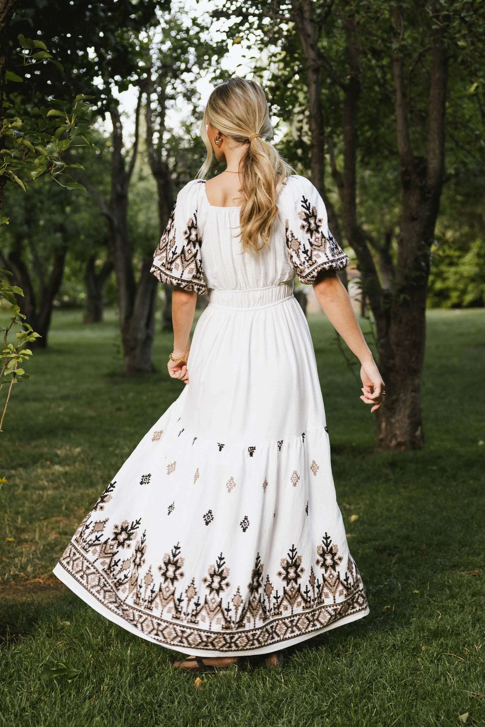 Alder Embroidered Maxi Dress - FINAL SALE sold by bohme product image thumbnail 4