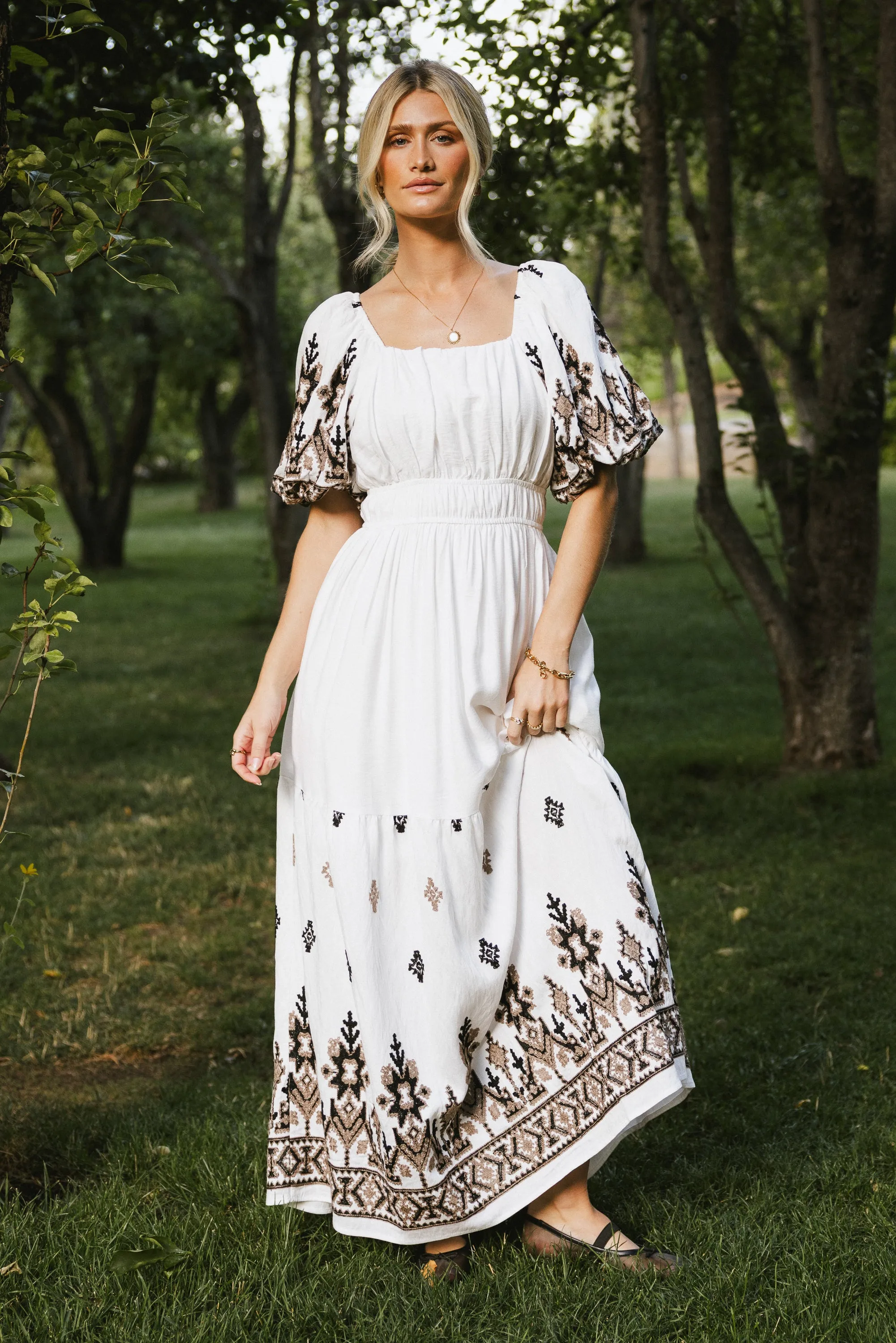 Alder Embroidered Maxi Dress - FINAL SALE sold by bohme product image thumbnail 5