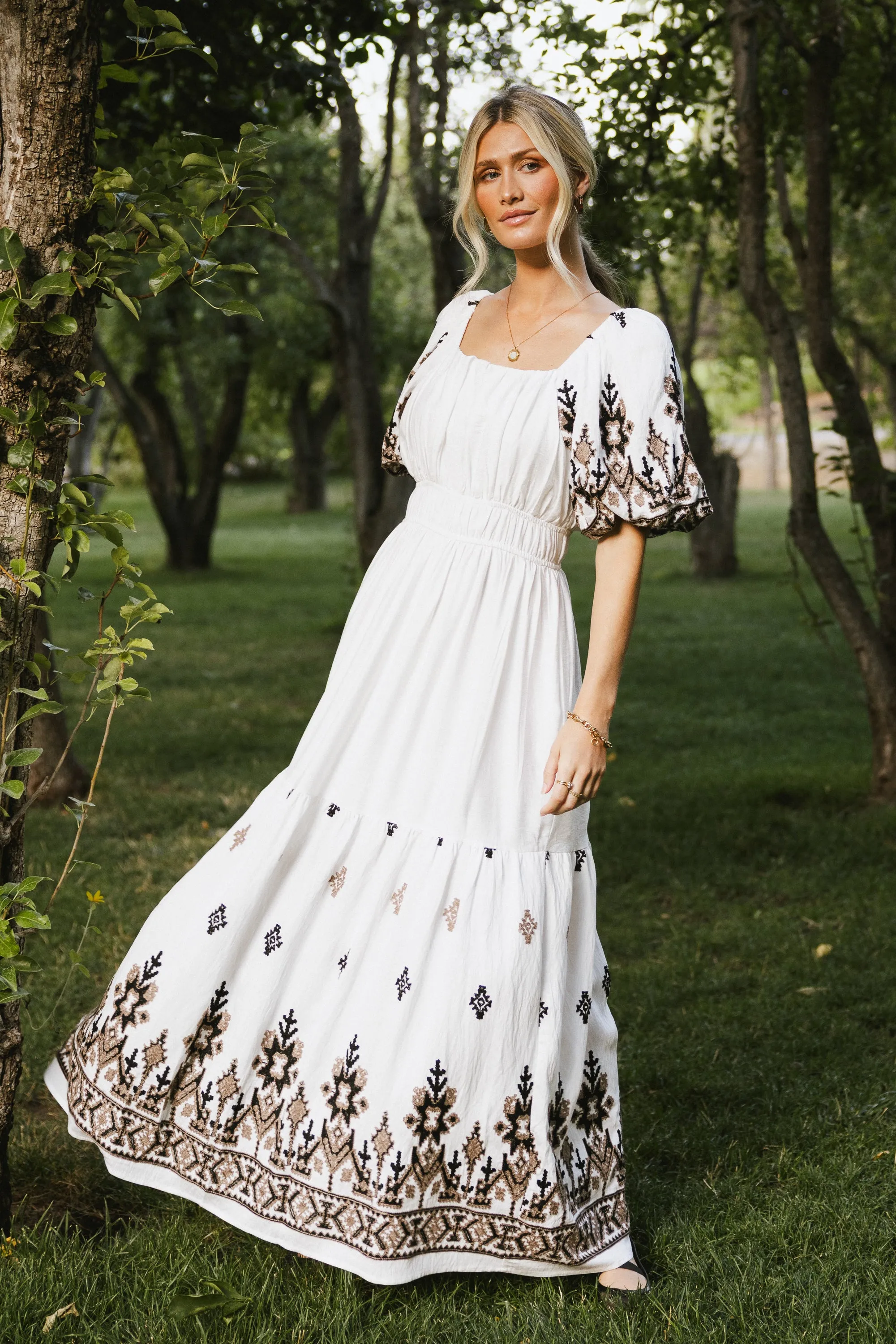 Alder Embroidered Maxi Dress - FINAL SALE sold by bohme product image thumbnail 3