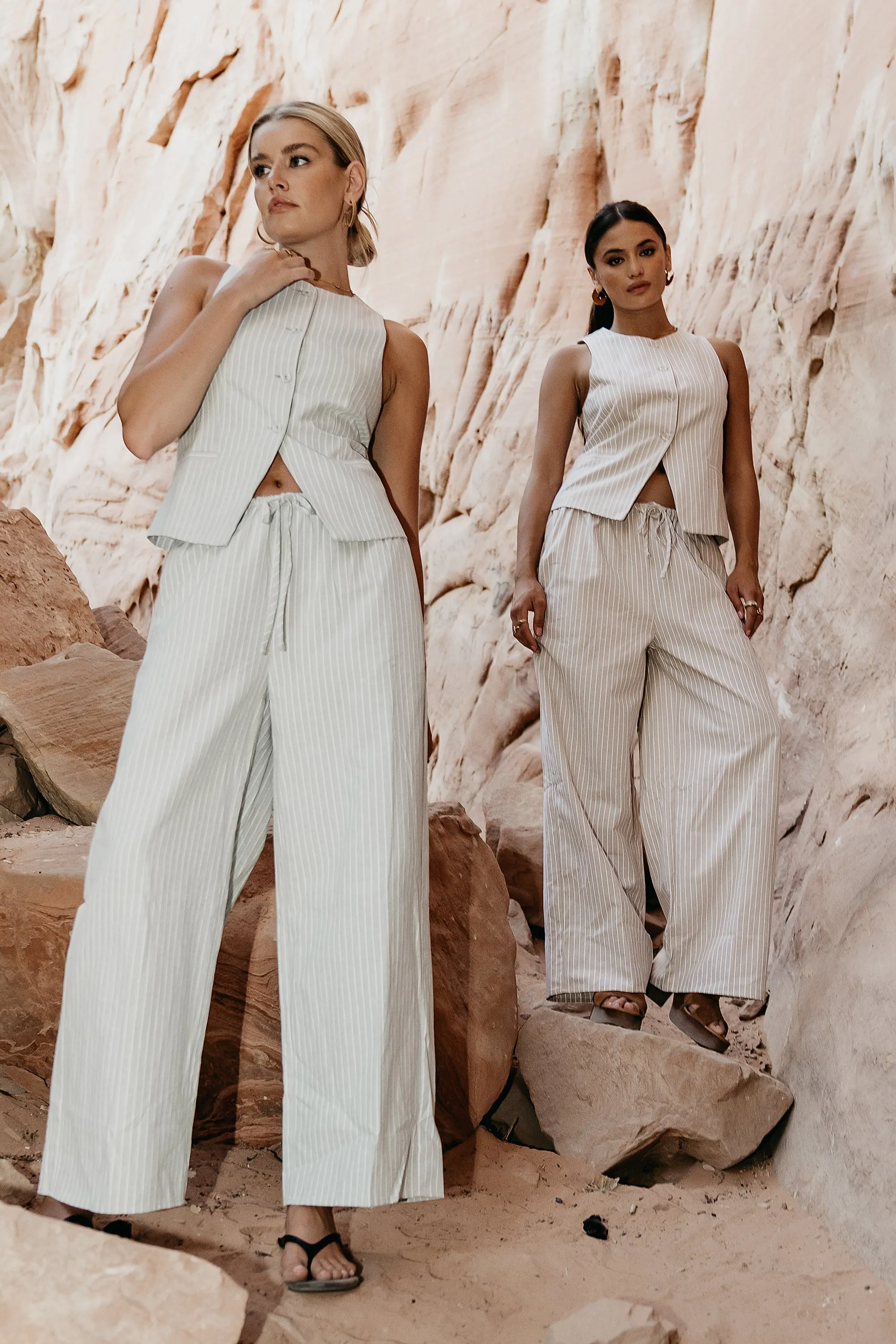 Rosa Wide Leg Pants in Green sold by bohme product image thumbnail 4