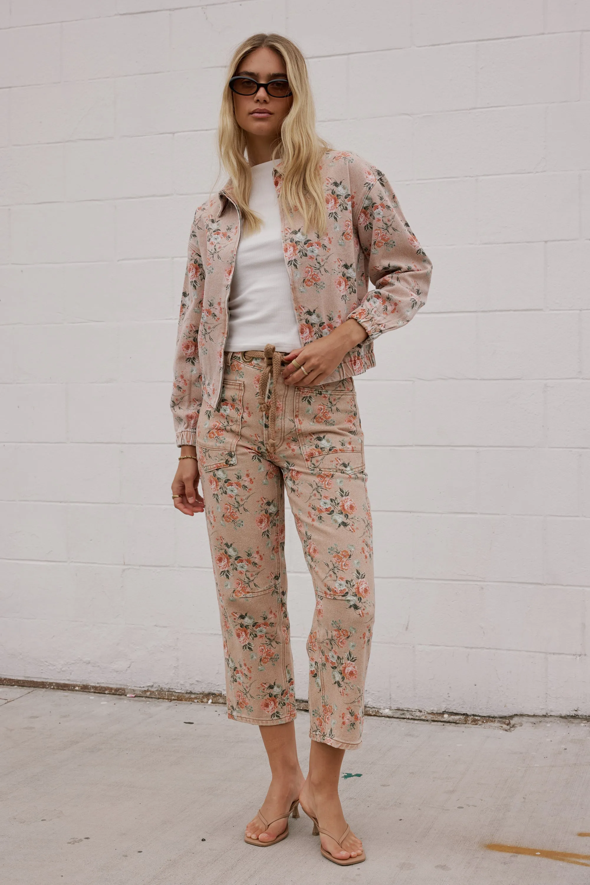 Kellie Floral Bomber Jacket in Vintage Ginger sold by bohme product image thumbnail 5