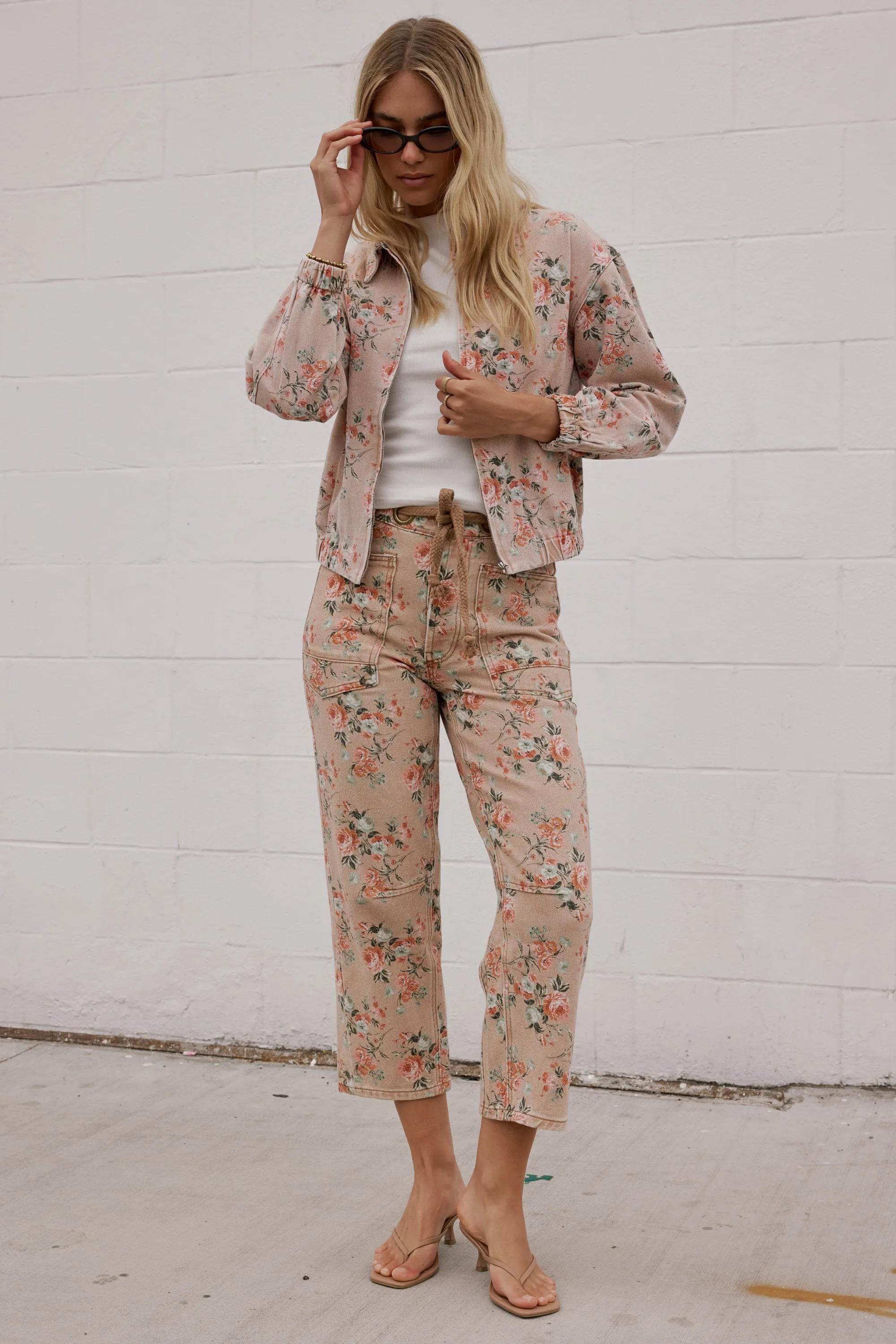 Kellie Floral Bomber Jacket in Vintage Ginger sold by bohme product image thumbnail 2