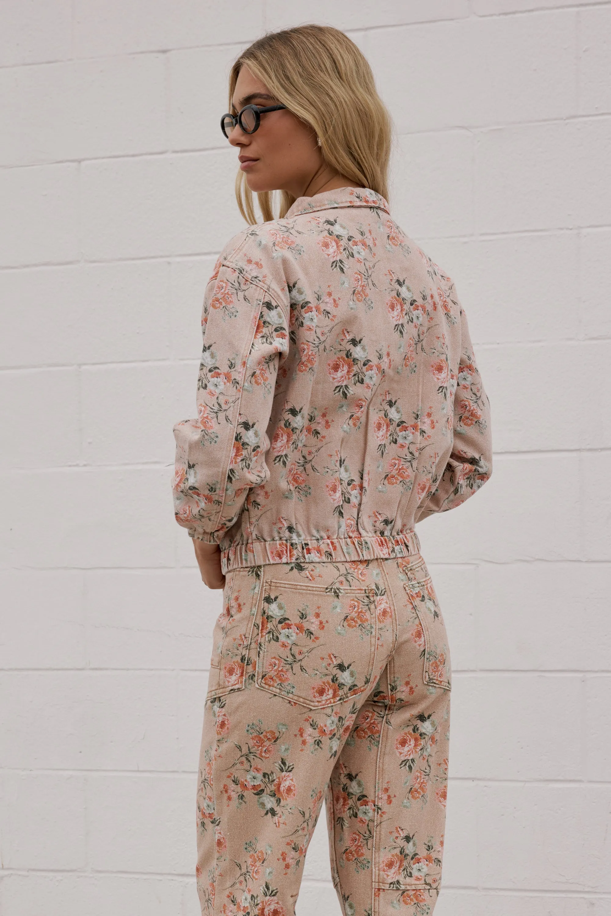 Kellie Floral Bomber Jacket in Vintage Ginger sold by bohme product image thumbnail 3