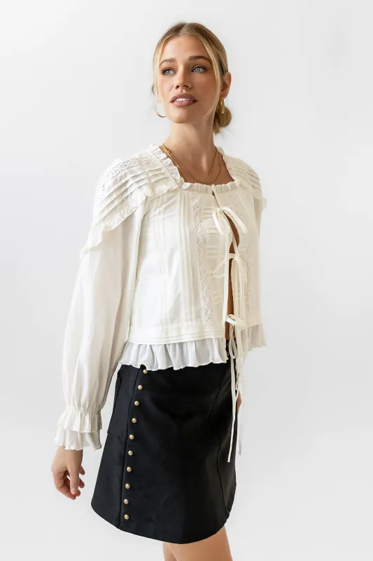 Kori Studded Mini Skirt in Black sold by bohme