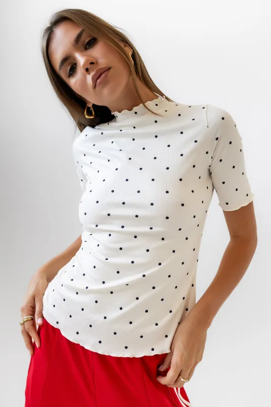 Jude Polka Dot Top sold by bohme